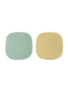 1pc/2pcs Portable Simple Square Contact Lens Case, DIY Solid Color Contact Lens Holder, Suitable For Daily Outdoor Use