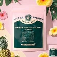 Miriyalyad Vital Source Feminine Balance Gummies - Women's Health Probiotics For PH & Immune Support & Natural Pineapple Flavo Hawaiian Pineapple-60 Gummies