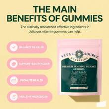 Miriyalyad Vital Source Feminine Balance Gummies - Women's Health Probiotics For PH & Immune Support & Natural Pineapple Flavo Hawaiian Pineapple-60 Gummies
