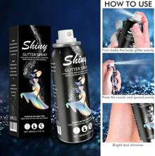 Body Glitter, Body Glitter Spray, Glitter Spray For Hair And Body, Long-Lasting And Quick-Drying Silver Glitter Hairspray Suitable For Stage, Festival Rave And Makeup Prom (2.11 Fl Oz)
