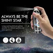 Body Glitter, Body Glitter Spray, Glitter Spray For Hair And Body, Long-Lasting And Quick-Drying Silver Glitter Hairspray Suitable For Stage, Festival Rave And Makeup Prom (2.11 Fl Oz)