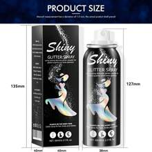 Body Glitter, Body Glitter Spray, Glitter Spray For Hair And Body, Long-Lasting And Quick-Drying Silver Glitter Hairspray Suitable For Stage, Festival Rave And Makeup Prom (2.11 Fl Oz)