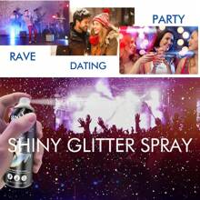 Body Glitter, Body Glitter Spray, Glitter Spray For Hair And Body, Long-Lasting And Quick-Drying Silver Glitter Hairspray Suitable For Stage, Festival Rave And Makeup Prom (2.11 Fl Oz)