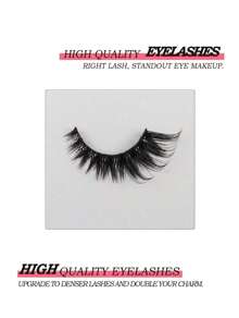 10 Pairs Of Perfect Makeup Faux Mink Eyelashes - Luxurious & Wispy & Fluffy Cat Eye Style, Natural Look Strip Lashes, D Curl, Fragrance-Free, Voluminous Multi-Pair Pack For Dramatic Eye Enhancement