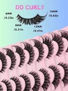 10 Pairs Of Perfect Makeup Faux Mink Eyelashes - Luxurious & Wispy & Fluffy Cat Eye Style, Natural Look Strip Lashes, D Curl, Fragrance-Free, Voluminous Multi-Pair Pack For Dramatic Eye Enhancement