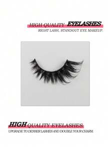 10 Pairs Of Perfect Makeup Faux Mink Eyelashes - Luxurious & Wispy & Fluffy Cat Eye Style, Natural Look Strip Lashes, D Curl, Fragrance-Free, Voluminous Multi-Pair Pack For Dramatic Eye Enhancement