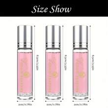 3-Pack Female Pheromone Perfume - Fresh Scent, Alcohol-Free, Long-Lasting 0.34 Oz Rollerball Design, Pink And Gold Design, Ideal Valentine's Day Or Birthday Gift