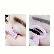 Three In One Eyelash Curler Assistant Creates Perfect Eye Makeup, Equipped With Beautiful Eyelash Brushes And Brushes.