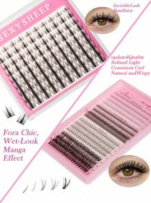 1260pcs, D Curl, Lash Clusters Lash Extension Kit DIY Lash Clusters Eyelash Extension Kit