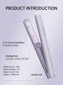 Mini 2-In-1 Wireless Tourmaline Ceramic Hair Curler Hair Straightener With Intelligent Constant Temperature Setting Portable Micro Coil Hair Straightener Hair Curler Easy To Carry On Business Trips