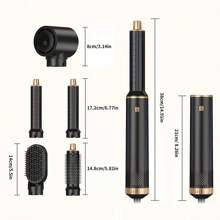 ATOPSKINS 5-In-1 Hot Air Styler & Dryer By - Ionic Hair Enhancer, Detachable Structure, Touch, Fluffy Finish, For Wet/Dry Hair