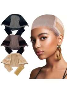 1pc Transparent 4x5 Headband, Used To Fix The Position Of Wig, Adopts Comfortable, Non-Adhesive GripFleece Technology, Adjustable Anti-Slip Lace Wig Cap With Ear Cuts, Suitable For Women Silicone Wig Cap