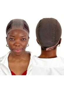 1pc Transparent 4x5 Headband, Used To Fix The Position Of Wig, Adopts Comfortable, Non-Adhesive GripFleece Technology, Adjustable Anti-Slip Lace Wig Cap With Ear Cuts, Suitable For Women Silicone Wig Cap