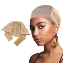1pc Transparent 4x5 Headband, Used To Fix The Position Of Wig, Adopts Comfortable, Non-Adhesive GripFleece Technology, Adjustable Anti-Slip Lace Wig Cap With Ear Cuts, Suitable For Women Silicone Wig Cap
