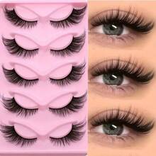 2 Packs Of 10 Pairs Of Long Cat Eye False Eyelashes - Holiday Gift, Slim, Elongated, Thick, And Exaggerated Effects - Reusable Strip-Shaped False Eyelashes, Creating A Charming Makeup Look, Perfect For Mother's Day