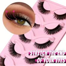 2 Packs Of 10 Pairs Of Long Cat Eye False Eyelashes - Holiday Gift, Slim, Elongated, Thick, And Exaggerated Effects - Reusable Strip-Shaped False Eyelashes, Creating A Charming Makeup Look, Perfect For Mother's Day