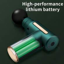 [Electric Massage Gun] 1200*2 Lithium Portable Electric Fascia Massage Gun - 4 Replaceable Massage Heads, 6-Speed Mode, Deep Tissue Impact Muscles, Relieve Muscle Tension, For Body, Back And Neck Massage With LCD Screen
