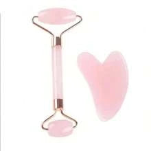 1pc Face Beauty Massage Tool Set, Including Roller, Massage Board, Body Back Scraping Gua Board, Pink And White Options