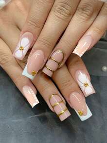 Fashion Manicure Random Delivery!Elevate Your Style With, 24Pcs For Women And Girls, Daily Life And Party Use Nail Supplies Nails