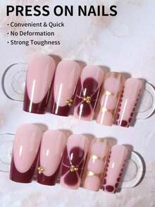 Fashion Manicure Random Delivery!Elevate Your Style With, 24Pcs For Women And Girls, Daily Life And Party Use Nail Supplies Nails