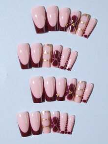 Fashion Manicure Random Delivery!Elevate Your Style With, 24Pcs For Women And Girls, Daily Life And Party Use Nail Supplies Nails