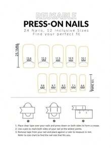 Fashion Manicure Random Delivery!Elevate Your Style With, 24Pcs For Women And Girls, Daily Life And Party Use Nail Supplies Nails