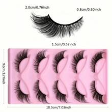 15Pairs Of 3boxs Cat Eye Lashes Natural Look Fox False Eyelashes Gorgeous Wispy & Lightweight Faux Mink Lashes For Doll Eye Makeup