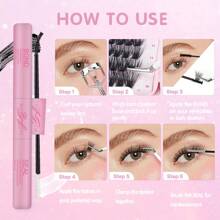 Eyelash Clusters 30D+40D+50D Kit Wispy Individual Lashes 680PCS D-Curly Lash Extension 8-18MM Natural Lashes Clusters With Glue, Tweezers, Remover, Lash Brush, Reusable DIY Eyelash Extensions For Beginners