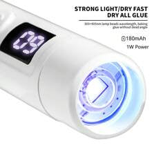 Mini U V LED Nail Lamp Handheld With Stand,360° Rotating Handheld USB Nail Lamp Set With Dual-Function Nail Straight Light,Portable UV LED Nail Dryer For Home And Nail Salon Use (White)