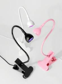 Mini UV LED Curing Lamp - USB Powered, Flexible Gooseneck, 360° Bend, Clamp-On Design For Gel Polish & Resin Crafts, Portable Manicure Light With Concentrated Glass Mirror , For Home And Nail Salon Use