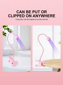 Mini UV LED Curing Lamp - USB Powered, Flexible Gooseneck, 360° Bend, Clamp-On Design For Gel Polish & Resin Crafts, Portable Manicure Light With Concentrated Glass Mirror , For Home And Nail Salon Use
