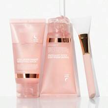 Collagen Overnight Wrapping Peel Off Facial Mask Pack - Elasticity & Hydration Care, Reduces Sagging & Dullness - Hydrolyzed Collagen For Glowing Skin - Korean Skin Care, Face Masks Skincare