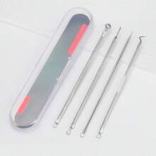 4-Piece Professional Blackhead Removal Set - Acne Removal Tools For Whitehead Acne Removal - Deep Cleansing And Skin Cleansing Tools For Acne Removal - Beauty Tools