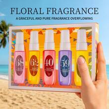 40ml Floral & Fruity & Food Notes Perfume Set, 5 Counts/Set Long Lasting Floral Oriental Fragrance For Women, Daily Use Or Gifts, Perfect For All Occasions Perfume Collection, Floral Scents Perfume, Eau De Toilette