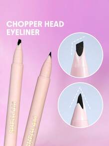 SHEGLAM Think Sharp Eyeliner Black Long-Lasting Smooth Ultra-Thin Chopper Head Pen Beginner Eyeliner Quick Drying Non-Smudging Ultra-Fine Water And Oil-Proof Blendable Smooth Eye Make Up Henna Brand Beauty Makeup Face Paint Cosmetic For Women Girls Perfec