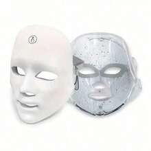 7 Color LED Mask] 7 Color LED Facial Skin Care Mask - Reusable, Portable With Eye Protection, Unisex Christmas Gift