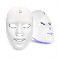 7 Color LED Mask] 7 Color LED Facial Skin Care Mask - Reusable, Portable With Eye Protection, Unisex Christmas Gift