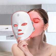 7 Color LED Mask] 7 Color LED Facial Skin Care Mask - Reusable, Portable With Eye Protection, Unisex Christmas Gift