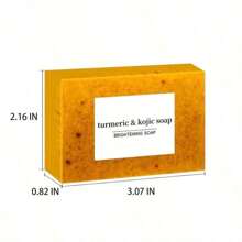 Turmeric & Kojic Soap, Lemon Turmeric & Kojic Acid Brightening Soap, Natural Organic Turmeric Face & Bath Soap Bar For Face & Body, Deep Cleansing & Smoothing Skin