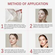 8 Pcs Collagen Deep Facial Mask, Including Moisturizing Facial Mask, Collagen, Hyaluronic Acid, Alcohol-Free, Suitable For All Light Beige Types, Unisex-Adult, Light Beige Care, Local Warehouse