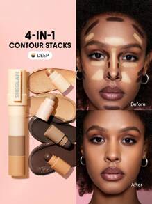SHEGLAM Multi-Glam Face Pen-Deep 9-Color Contour Stick Non-Greasy Long Lasting Natural Highlighter Dual-Use Multi-Use Sculpt Smoothes Fine Lines Creamy Contour Brand Beauty Makeup Face Paint Cosmetic For Women Girls Perfect For Fall Winter Ideal For Y2K F