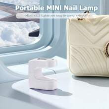 Portable Mini Nail Dryer Lamp, USB Rechargeable Nail Gel Curing Light, For Gel Polish & Nail Art, Suitable For Home DIY