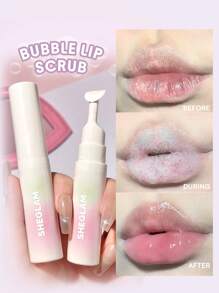 SHEGLAM Bubble Buff Lip Scrub Brand Beauty Makeup Face Paint Cosmetic For Women Girls Perfect For Fall Winter Ideal For Y2K Fancy Fashion Suitable For Birthday Christmas Present Party Ready Best Color
