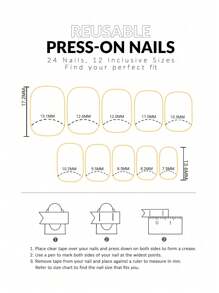 24Pcs/Set Medium Square Gloss Color French Press On Nails With Glitter Powder, Full Fit Acrylic Fake Nails, Contain 1pc Jelly Glue And 1pc Nail File, Suitable For Women And Girls'daily Work, Study, And Parties Use