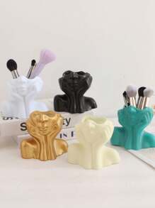 1pc Human Form Decorative Desk Organizer, Multi-Functional Pen/Makeup Brush Holder ,Jewellery Box,Pouch,Makeup Brush Holder,Brush Holder,Perfume Organiser,Pouch Bag