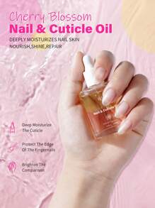 Cherry Blossom Double-Layer Cuticle Oil - 0.5 Fl.Oz. | Nourishing Formula With Delicate Fragrance | Ideal For Nail & Cuticle Care | Deep Nourishment, Fast Absorption, Long-Lasting Moisture | Enhances Nail Health & Gloss