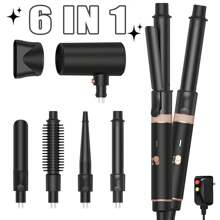 ATOPSKINS 5-In-1 Hot Air Styler & Dryer By - Ionic Hair Enhancer, Detachable Structure, Touch, Fluffy Finish, For Wet/Dry Hair