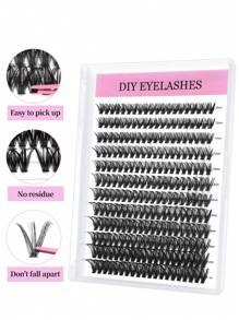 Lash Extension Kit 40D Lash 200pcs Clusters Kit Lash Bond And Seal Waterproof Individual Lashes Kit DIY Lash Extension Kit Lash Tweezers Eyelash Extension Kit (Set 40D-0.07D-9-16Mix) Lash Clusters Kit,Lashes,Eyelashes,Fake Lashes
