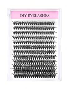 Lash Extension Kit 40D Lash 200pcs Clusters Kit Lash Bond And Seal Waterproof Individual Lashes Kit DIY Lash Extension Kit Lash Tweezers Eyelash Extension Kit (Set 40D-0.07D-9-16Mix) Lash Clusters Kit,Lashes,Eyelashes,Fake Lashes