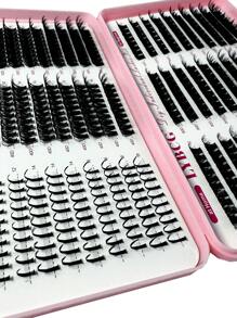 Large Capacity Eyelash Book 570pcs Russian Lash Extensions Kit Spikes Lash Individuals 3D Volume Eyelash Clusters D-Curly Lash Clusters Kit 10-18MM DIY Eyelash Extensions, 6 Styles Lash Clusters Spike Lashes Individual Lash Clusters, Multi-Type Natural Lo